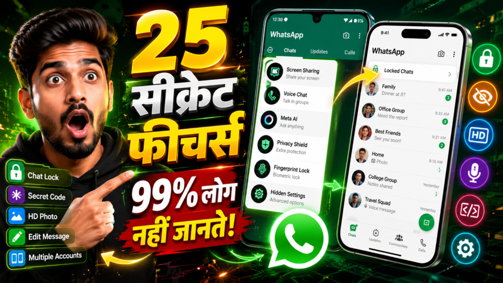 WhatsApp Hidden Features 2026: 25 सीक्रेट फीचर्स जो हर Android और iPhone यूजर को जरूर जानना चाहिए 6 WhatsApp Hidden Features 2026: 25 सीक्रेट फीचर्स जो हर Android और iPhone यूजर को जरूर जानना चाहिए