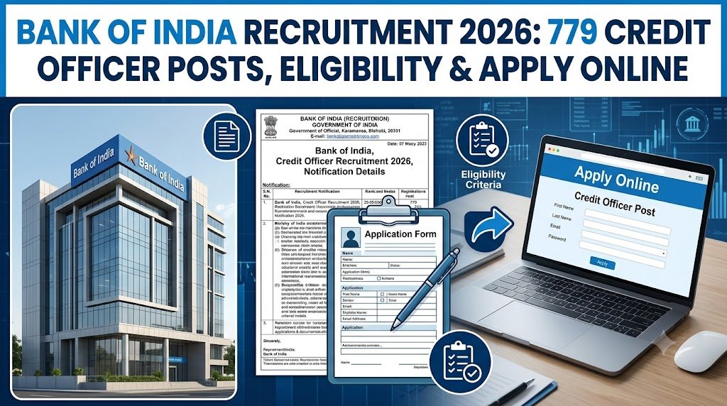 Bank of India Recruitment 2026: 779 Credit Officer Posts, Eligibility & Apply Online 3 Bank of India Recruitment 2026 779 Credit Officer Posts