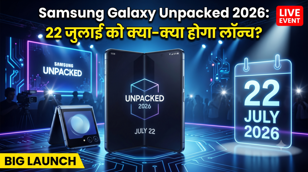 Samsung Galaxy Unpacked 2026: 22 जुलाई को क्या-क्या होगा लॉन्च 6 Samsung Galaxy Unpacked 2026 Launch Event Thumbnail