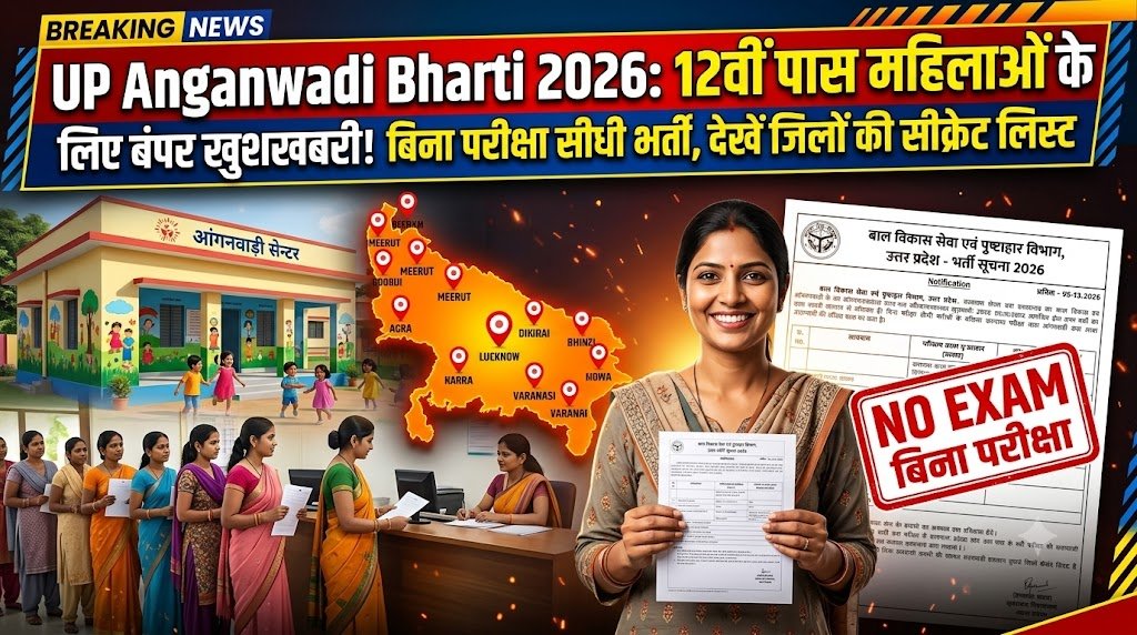 UP Anganwadi Bharti 2026: 12वीं पास महिलाओं के लिए बंपर खुशखबरी! बिना परीक्षा सीधी भर्ती, देखें जिलों की सीक्रेट लिस्ट 6 UP Anganwadi Bharti 2026 12वीं पास महिलाओं के लिए बिना परीक्षा सीधी भर्ती जिलावार वैकेंसी