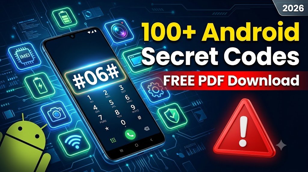 Android Secret Codes 2026 Free Download: सभी Android मोबाइल के 100+ Secret Codes PDF, पूरी लिस्ट देखें 4 Android Secret Codes 2026 Free Download – सभी Android मोबाइल के 100+ Secret Codes PDF Guide
